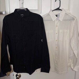 Todd Synder Men’s (bundle of 2) Black Buttondown NWT both Sz Med Retail $228